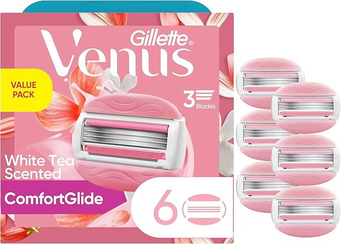 Gillette Venus Spa Women&#39;s White Tea Scented Razor Blade Refills, Womens Razors / Blades