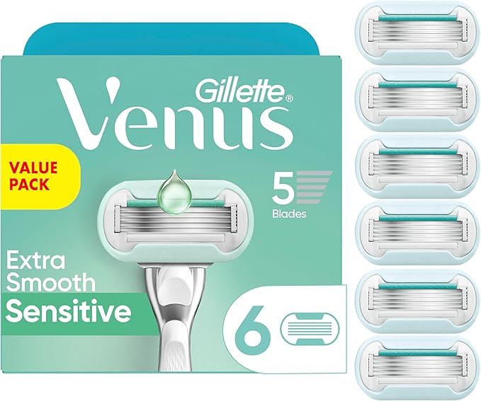 Gillette Venus Extra Smooth Sensitive Womens Razor Blade Refills, Designed for Women with Sensitive Skin