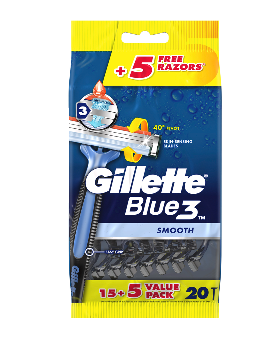 Blue 3™ Razor 20 Pack