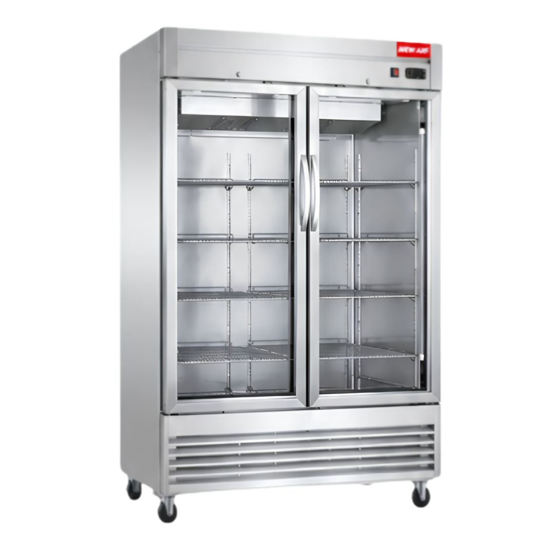New Air NSGR-55-H 55" Two Glass Door Reach-In Refrigerator