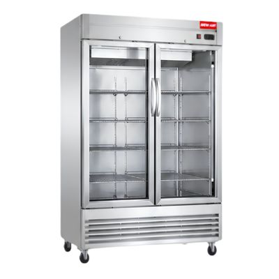 New Air NSGR-55-H 55" Two Glass Door Reach-In Refrigerator
