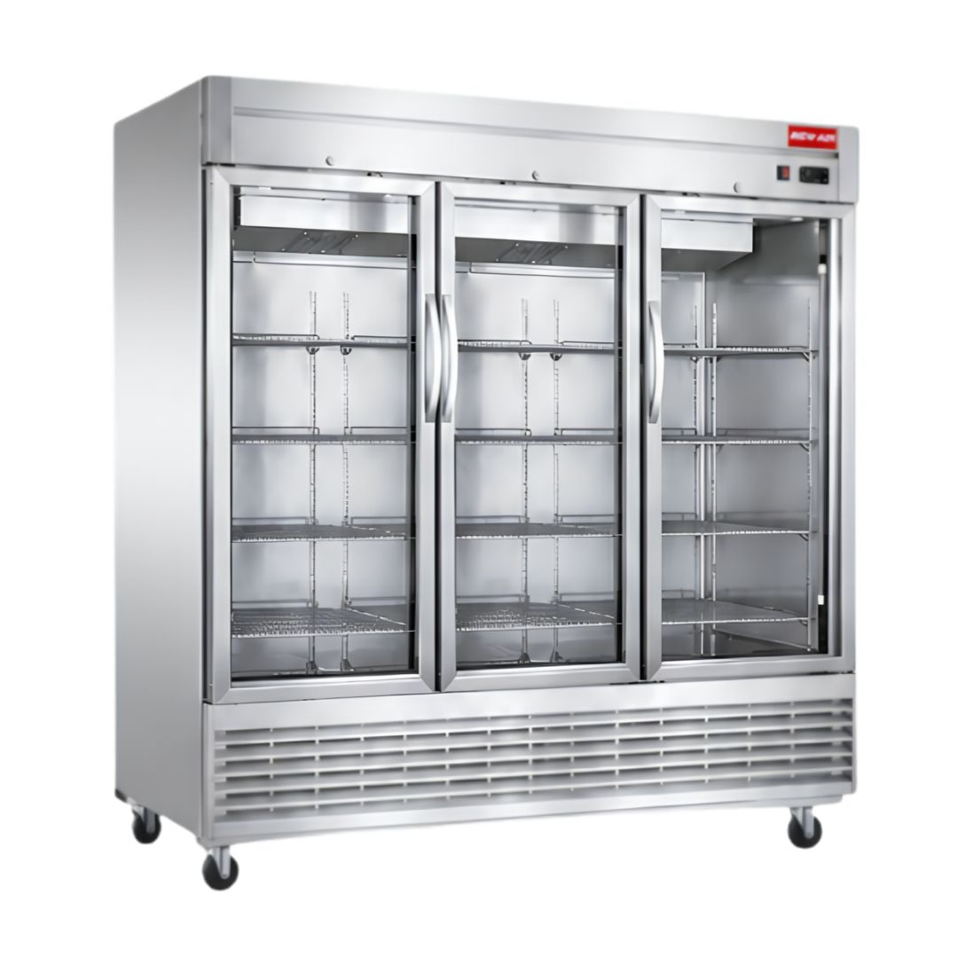New Air NSGR-83-H 83" Three Glass Door Reach-In Refrigerator