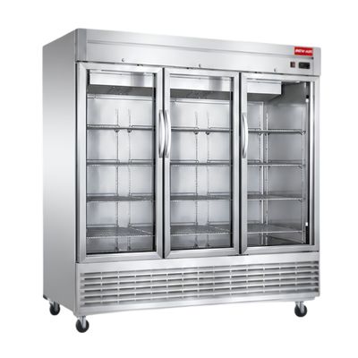 New Air NSGR-83-H 83" Three Glass Door Reach-In Refrigerator