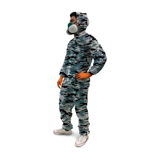 138.706 - Camouflage Teflon Fiber Paint suit, XXX-Large