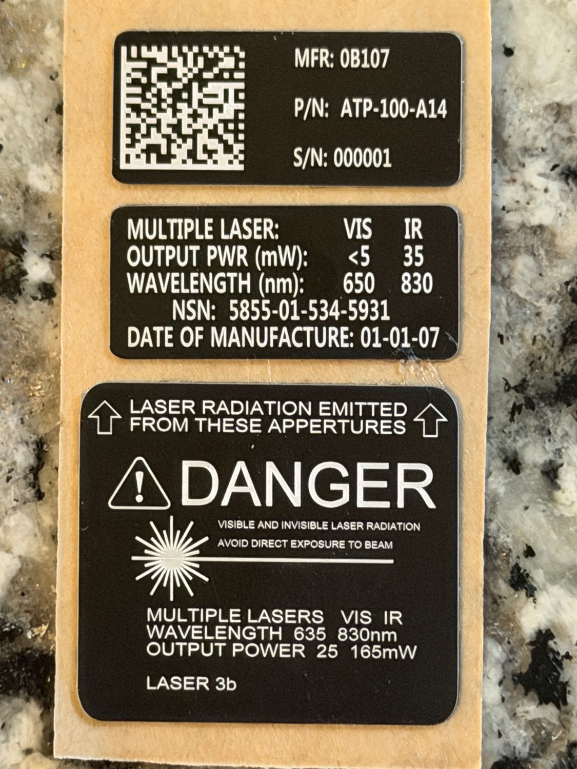 L3/Harris AN/PEQ15 replacement tags