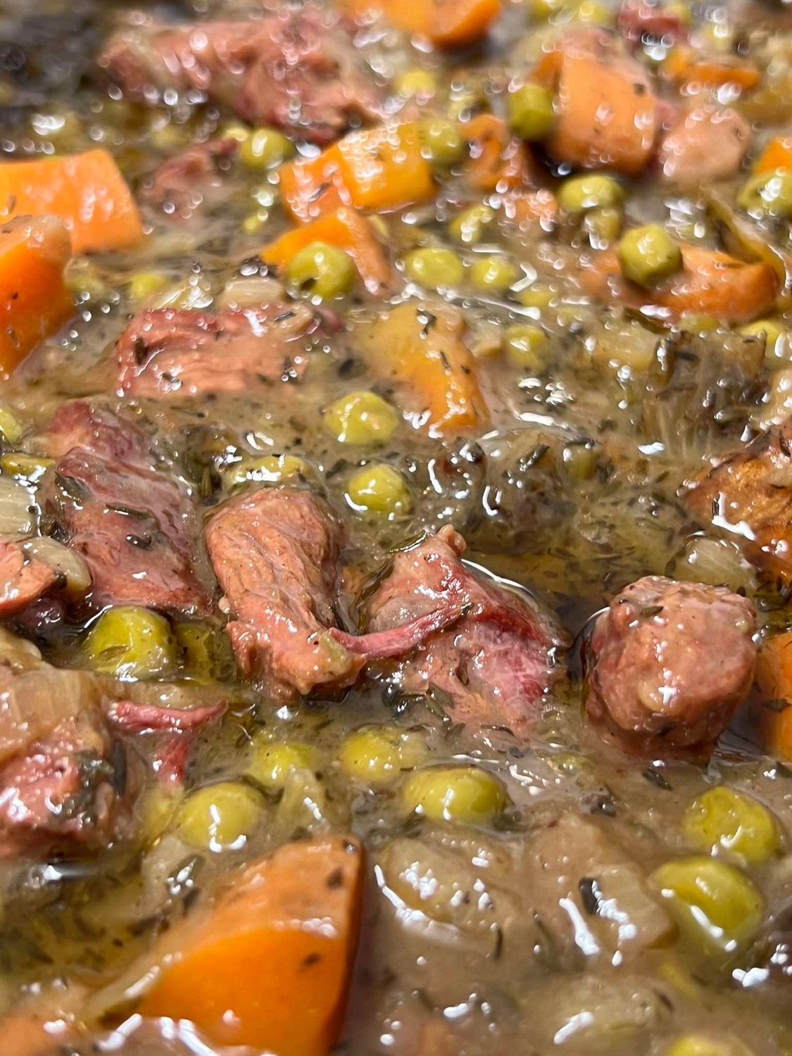 Frozen Beef Casserole in take away container