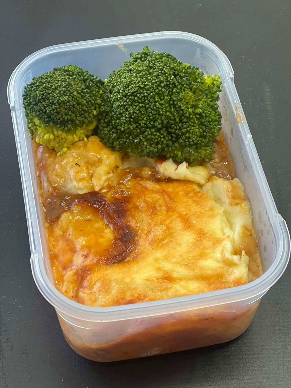 Frozen Cottage Pie in takeaway container
