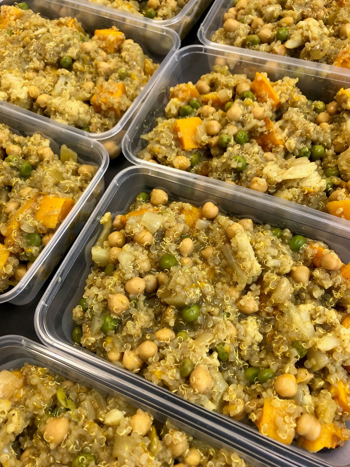 Frozen quinoa curry