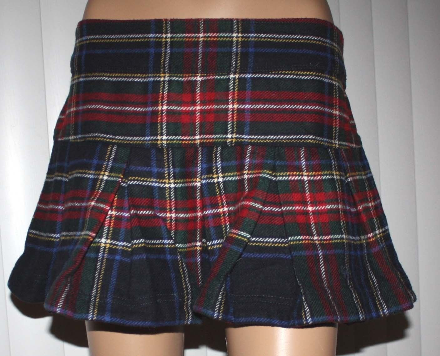 abercrombie plaid mini skirt