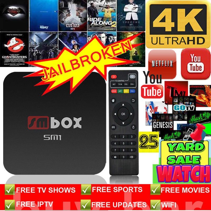 2017 NEW Quad Core 4k Android 4.4 Smart TV Box Streaming Player FREE Sports and Movies UK