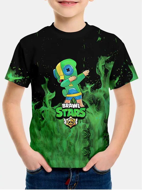 Tshirt manche courte garçon avec dessin animé 3D