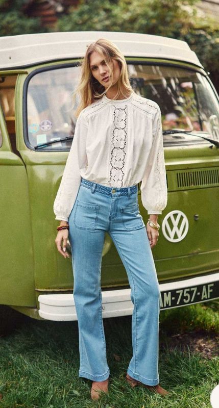 Blusa bordada blanca