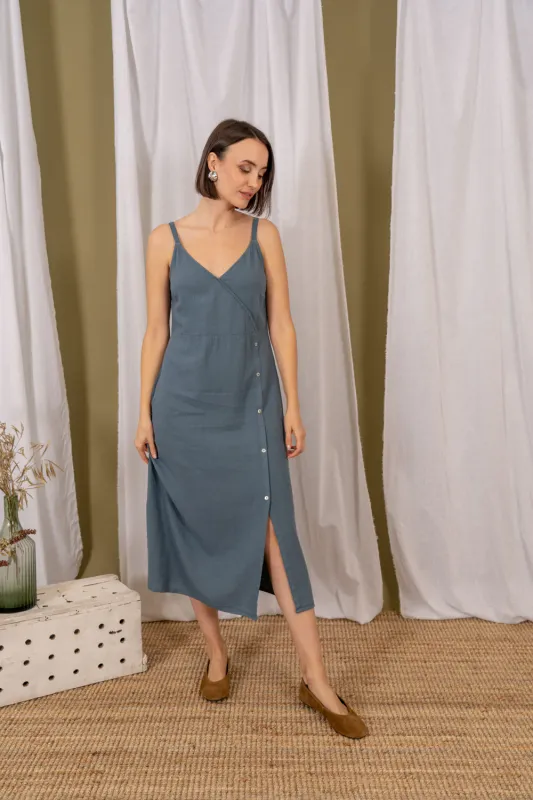 Vestido Lino Aqua