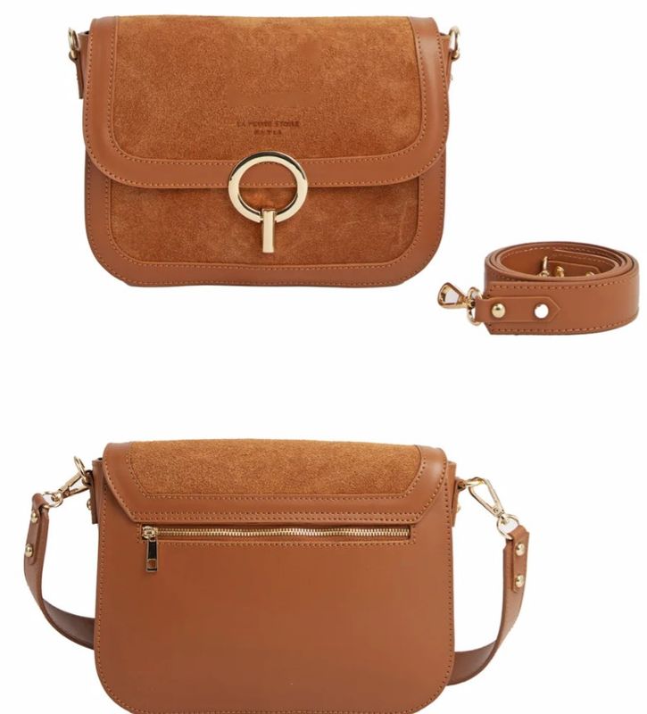 Bolso de cuero James camel