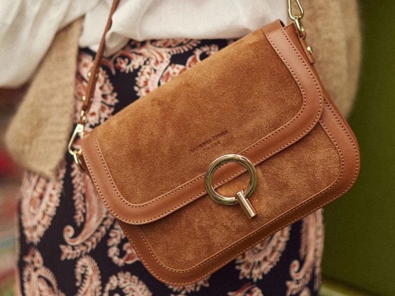 Bolso de cuero James camel