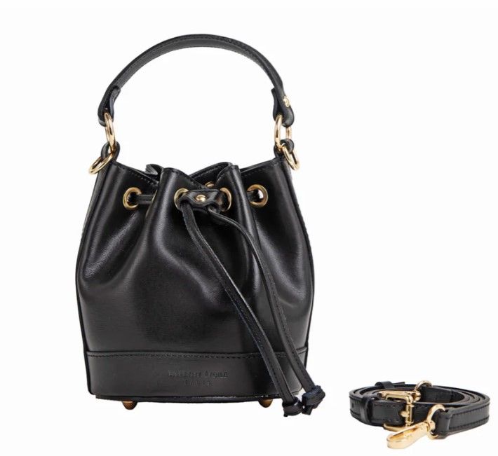 Bolso de cuero negro Aimmy