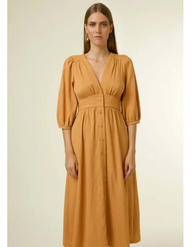 Vestido Aliya Robe ocre