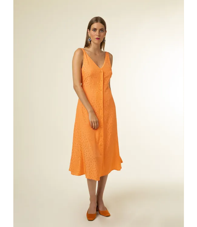 Vestido midi  Cecile naranja