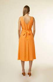 Vestido midi  Cecile naranja
