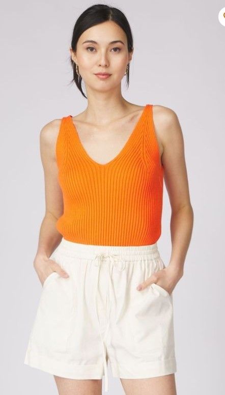 Top Edith naranja