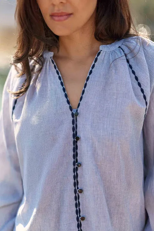 Blusa azul holgada - Blena