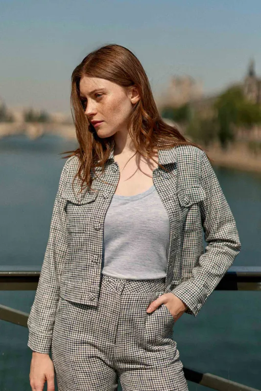 Completa el look: Chaqueta de cuadros vichy - Vana