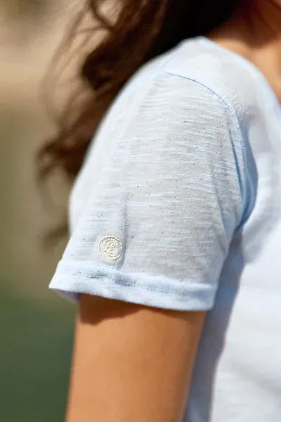 Camiseta brillo azul