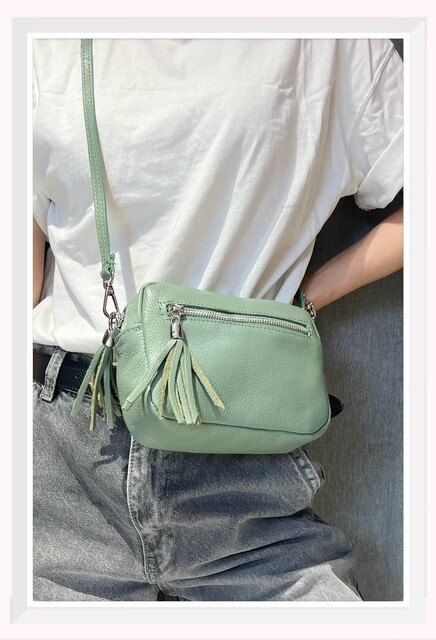 Bolso bandolera color verde claro