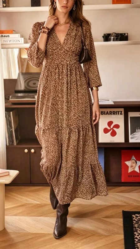 Vestido marrón