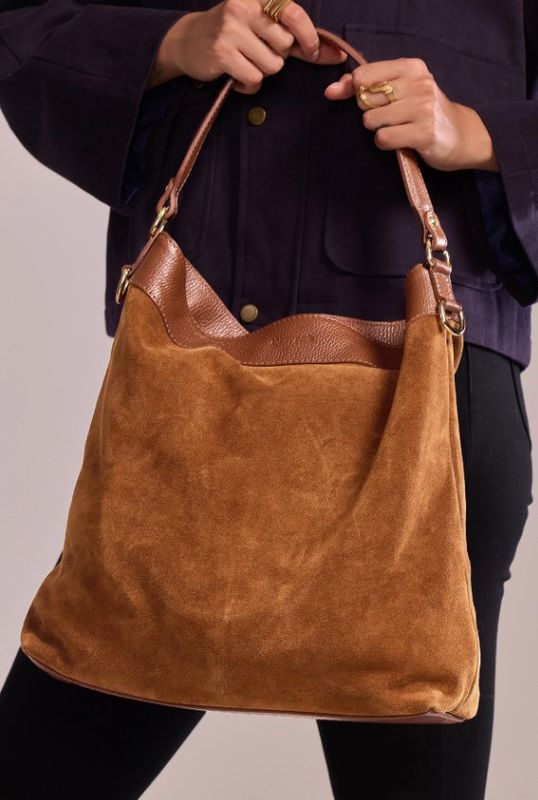Bolso de ante y piel