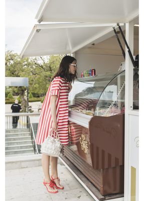 Short striped dress