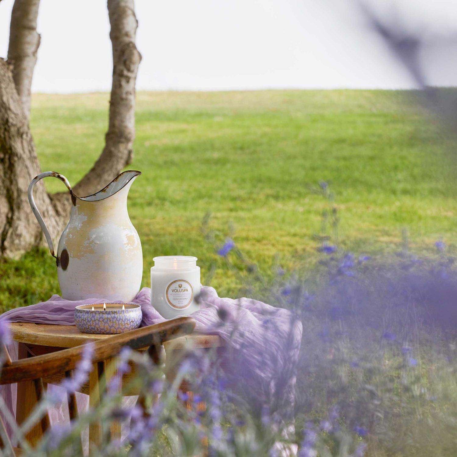 Large Jar Candle Mountain Lavender &amp; Chamomile