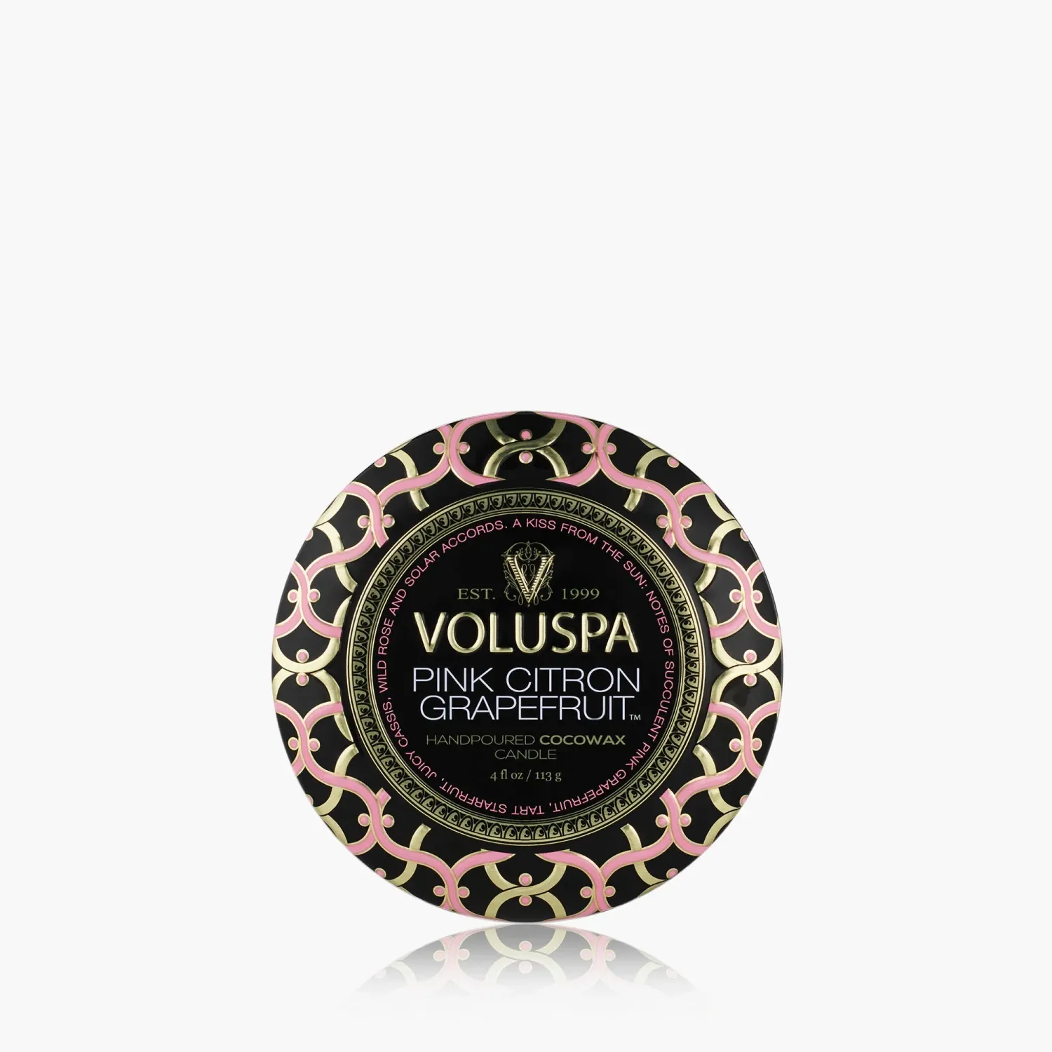 Mini Tin Candle Pink Citron Grapefruit