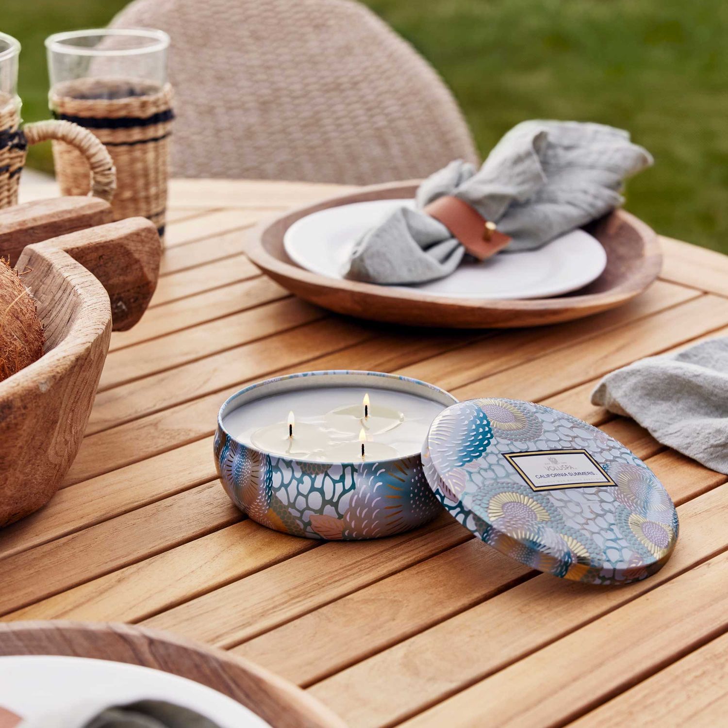 3-wick Tin Candle - California Summer