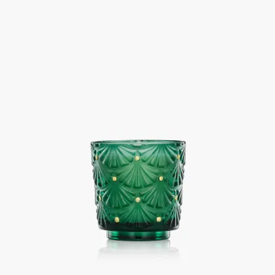 Mini Pedestal Candle - Noble Fir Garland