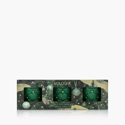 Noble Fir Garland Mini Pedestral Trio