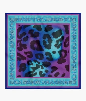 Blue Animal Print Scarf