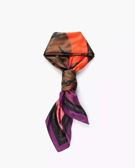 Satin Animal Print Scarf