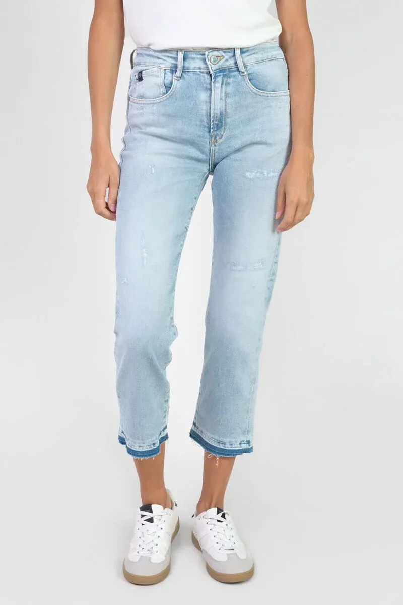 Jeans 400/17 mom Valy high waist 7/8th destroy blue N°5