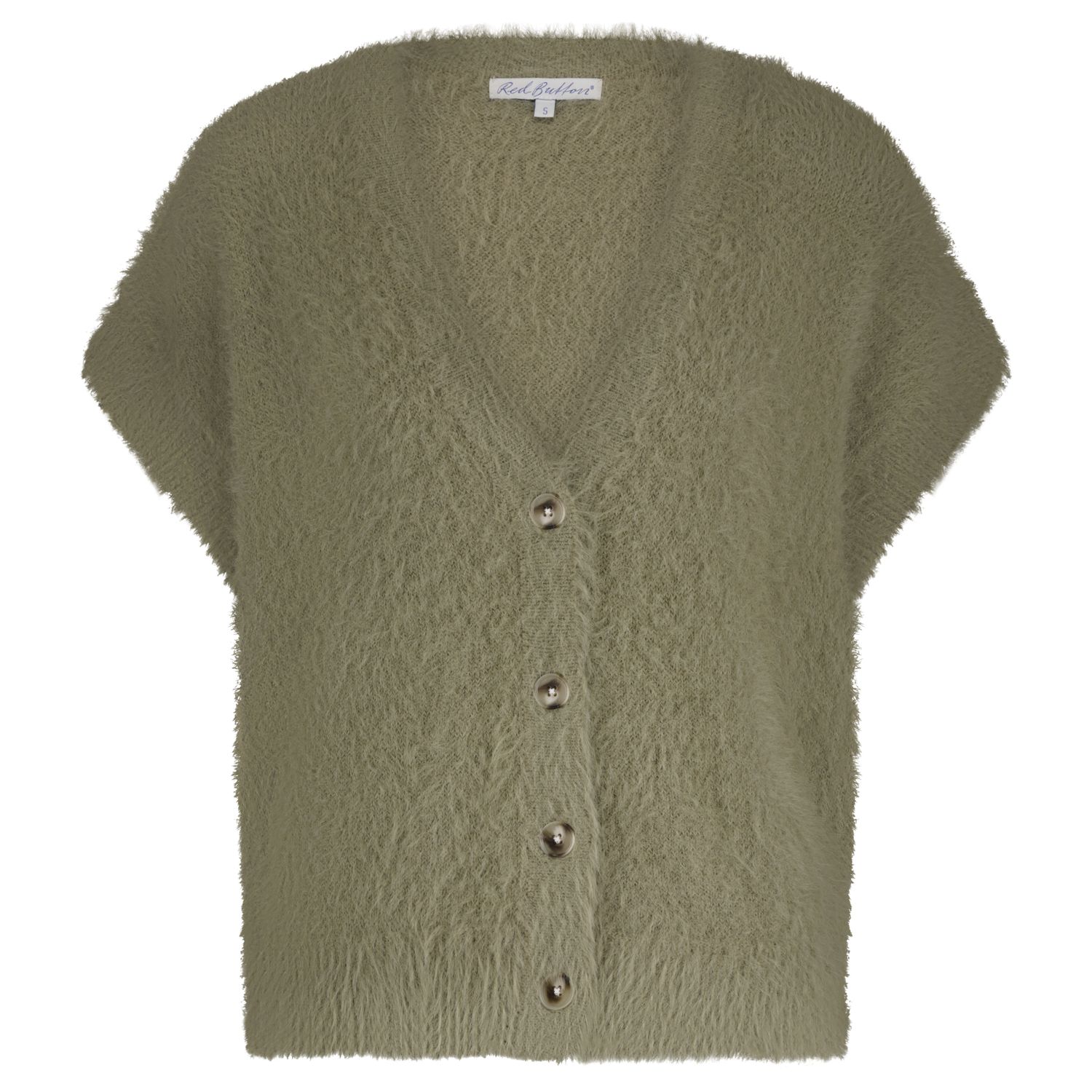 Sleeveless Fuzzy Cardigan