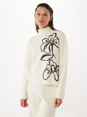 FLOWER jacquard turtle neck pullover