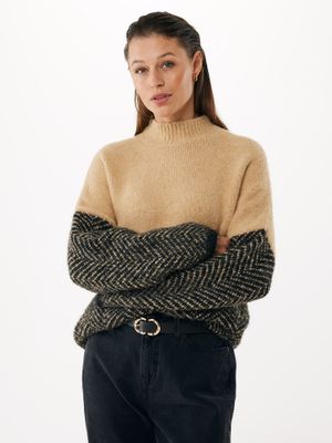 HERRINGBONE turtle neck pullover