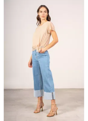 Jeans met omslag