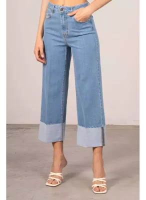 Jeans met omslag