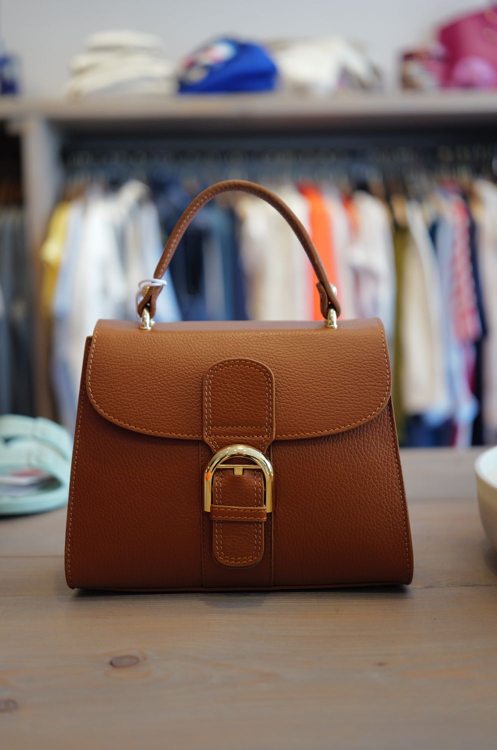 Leather handbag Deley
