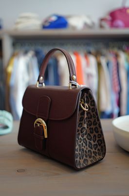 Leather handbag Deley