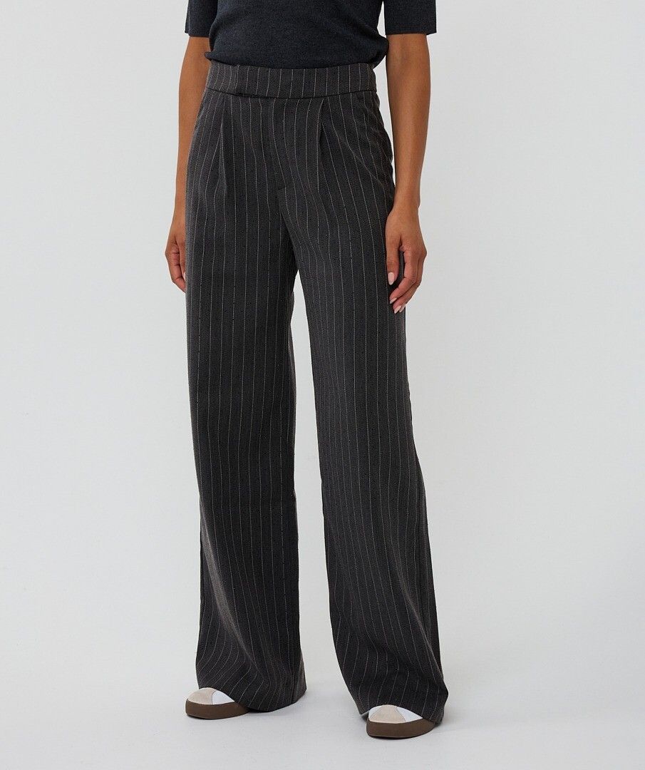 Trousers high waist stripe studs