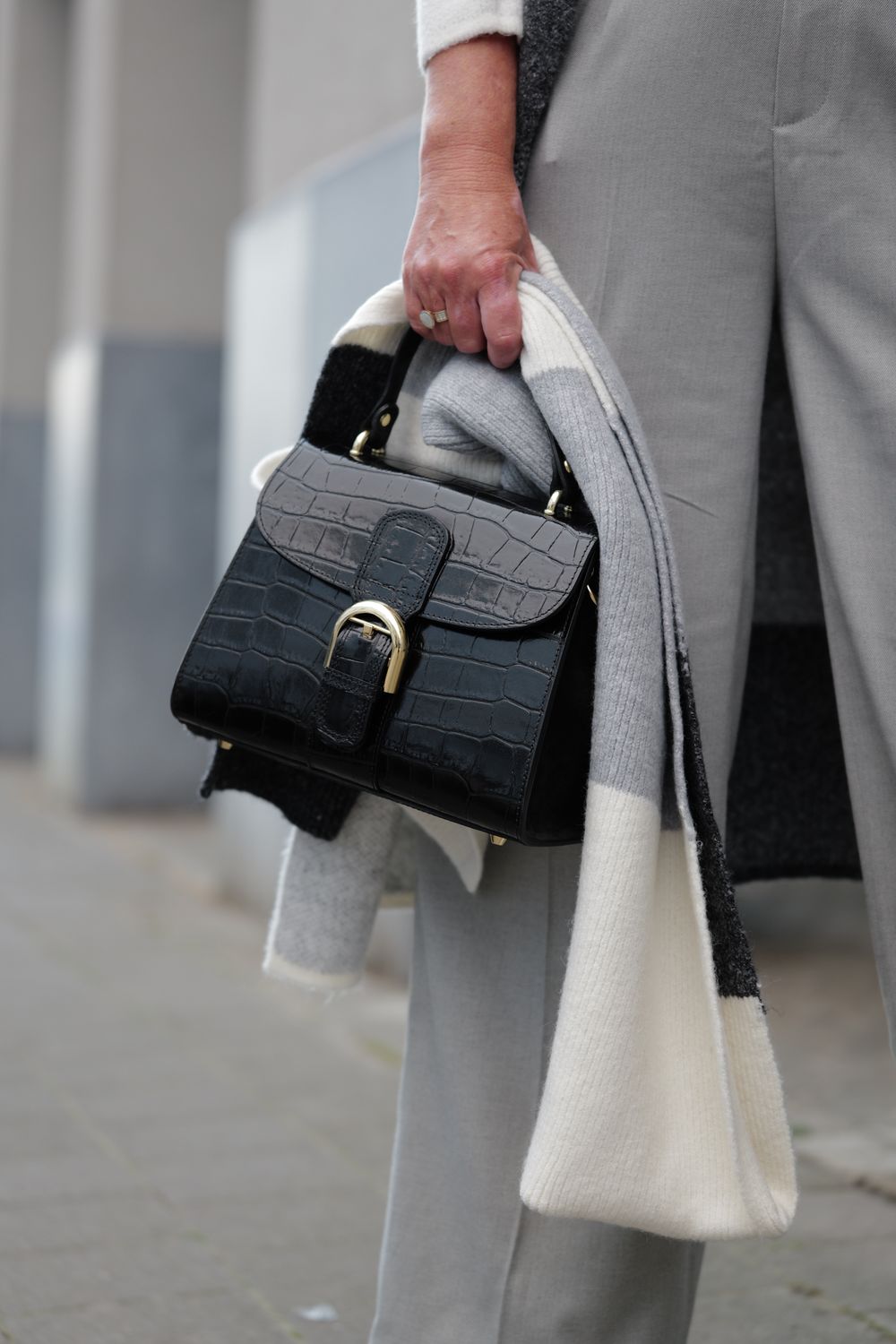 Leather handbag Deley