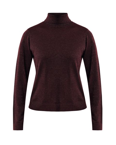 Feminine Turtleneck - dark red