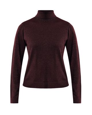 Feminine Turtleneck - dark red